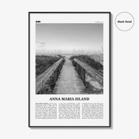 Anna Maria Island Print Black and White, Anna Maria Island Wall Art, Anna Maria Island Poster, Anna Maria Island Photo, Florida, USA