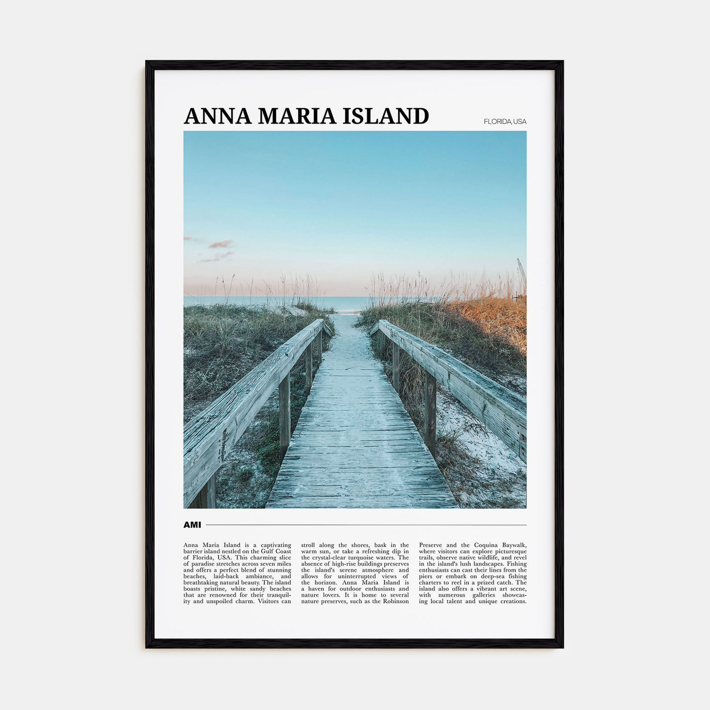 Anna Maria Island Travel Color Poster