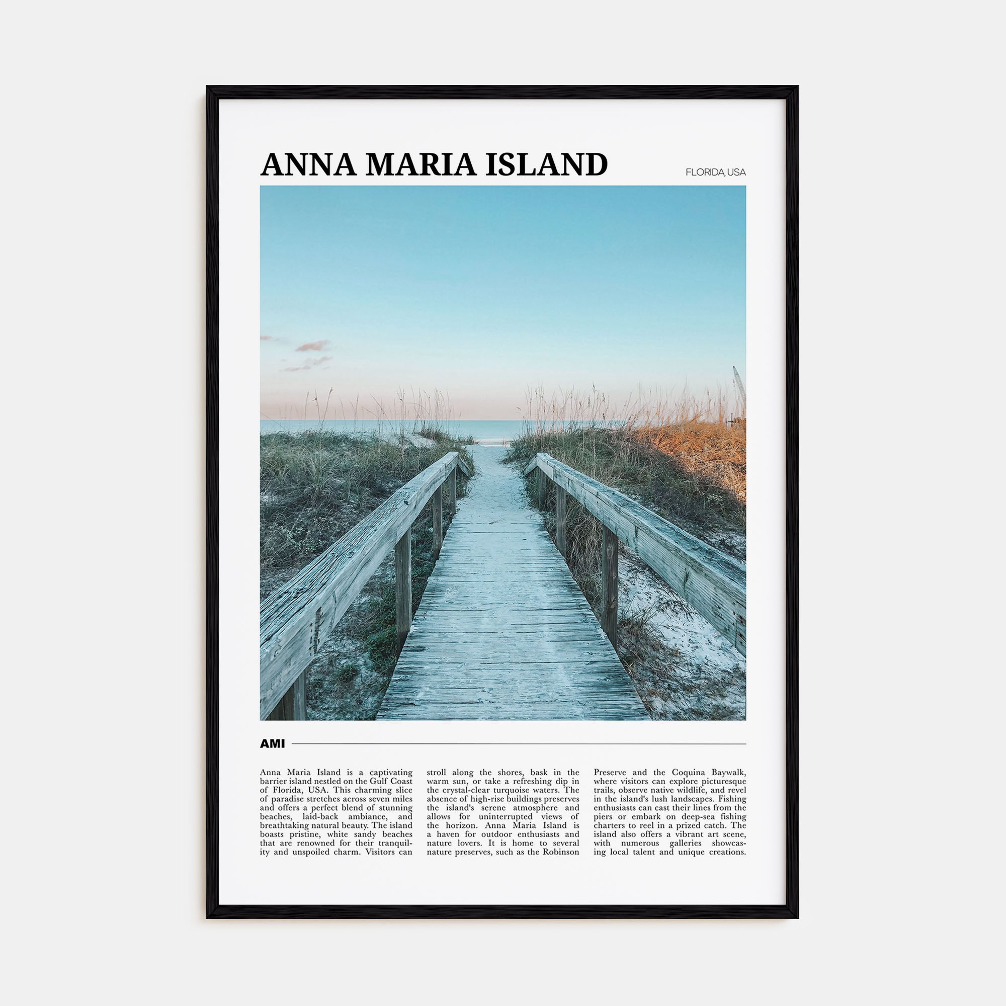 Anna Maria Island Travel Color Poster