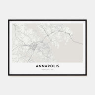 Annapolis Map Landscape Poster