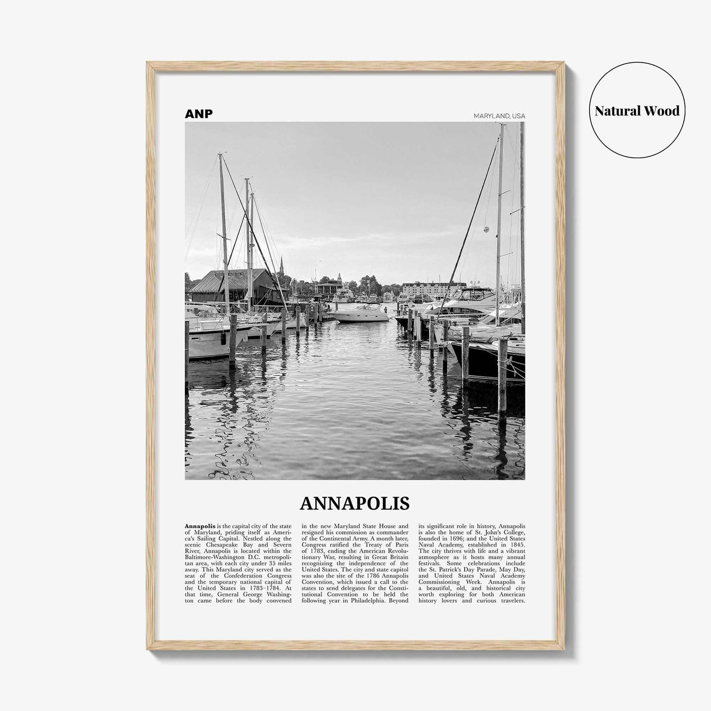 Annapolis Print Black and White No 1, Annapolis Wall Art, Annapolis Poster, Annapolis Photo, Annapolis Décor, Maryland, USA, United States
