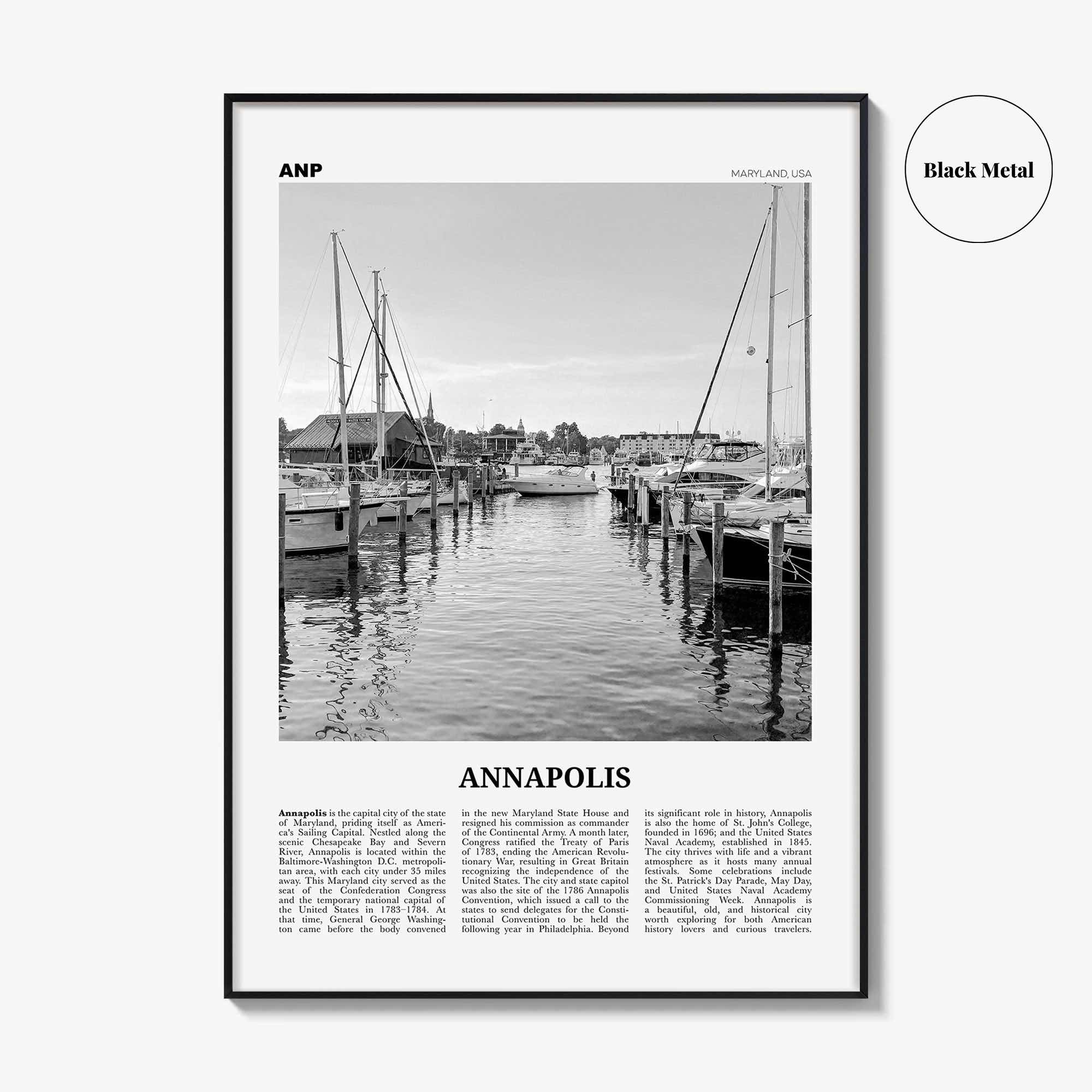 Annapolis Print Black and White No 1, Annapolis Wall Art, Annapolis Poster, Annapolis Photo, Annapolis Décor, Maryland, USA, United States