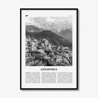Annapurna Print Black and White, Annapurna Wall Art, Annapurna Poster, Annapurna Photo, Nepal