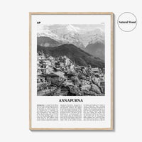 Annapurna Print Black and White, Annapurna Wall Art, Annapurna Poster, Annapurna Photo, Nepal