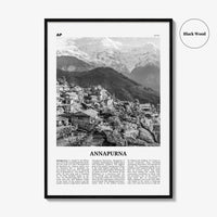 Annapurna Print Black and White, Annapurna Wall Art, Annapurna Poster, Annapurna Photo, Nepal