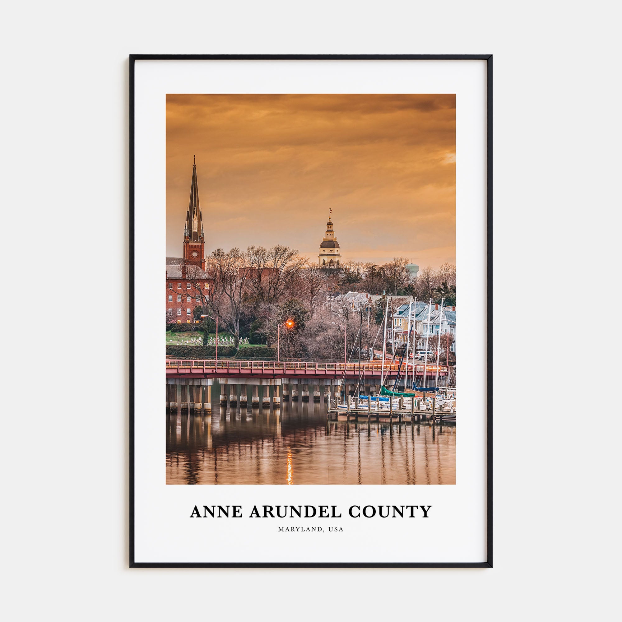 Anne Arundel County Portrait Color Poster