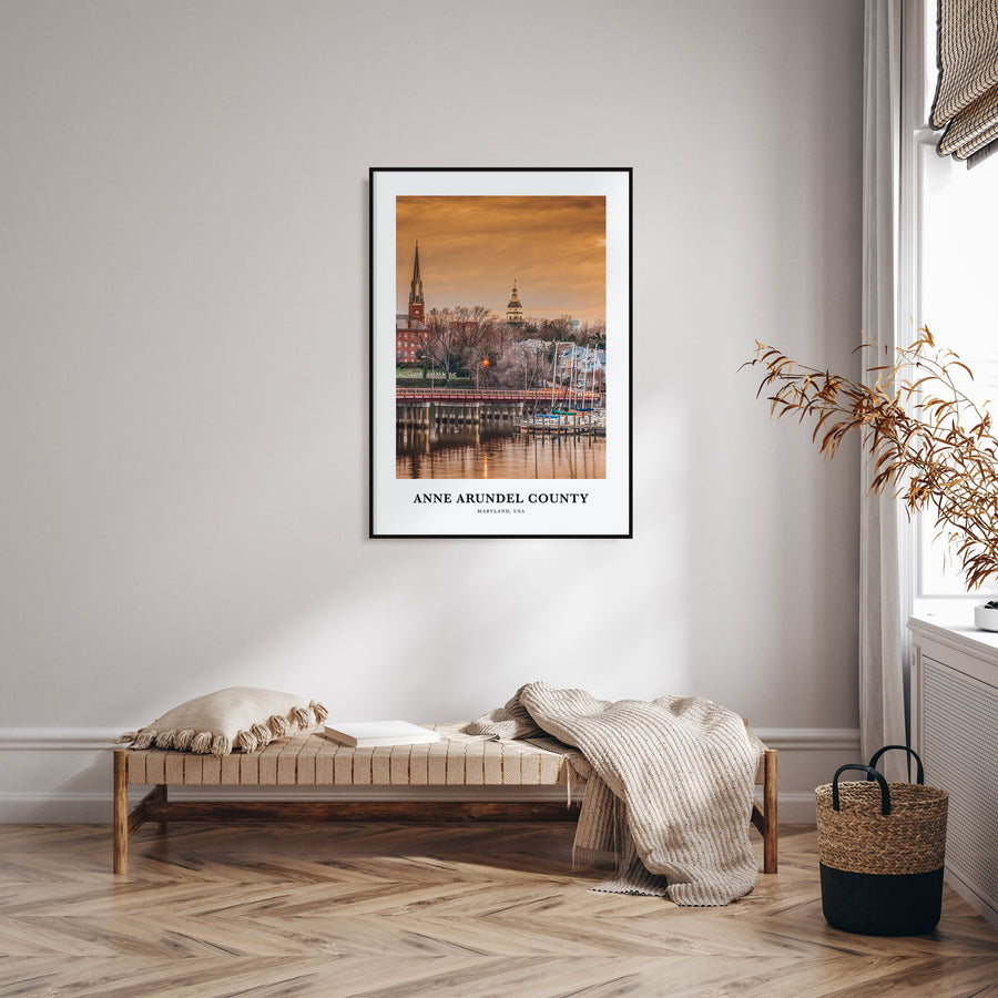 Anne Arundel County Portrait Color Poster