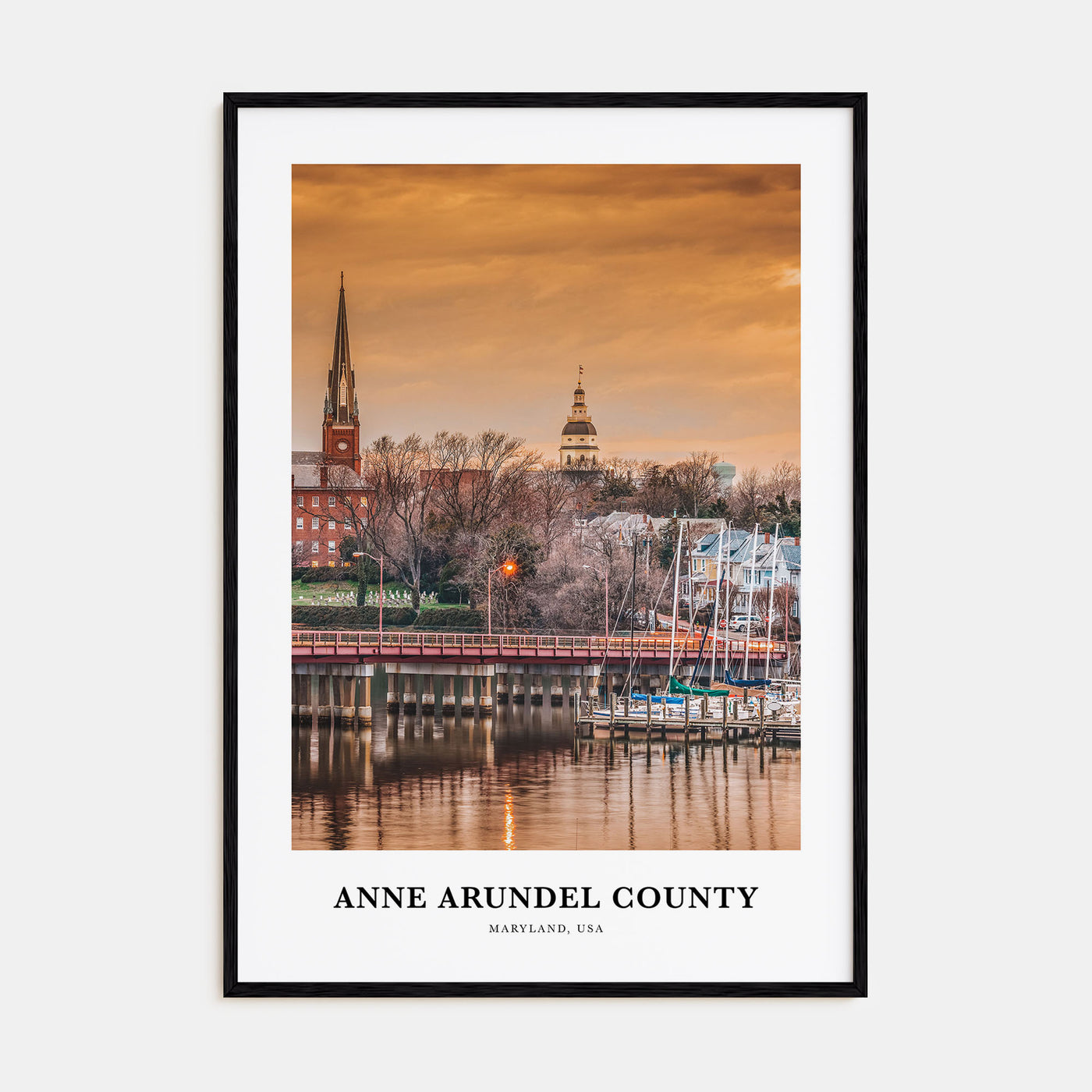 Anne Arundel County Portrait Color Poster