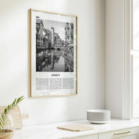 Annecy Print Black and White, Annecy Wall Art, Annecy Poster, Annecy Photo, Annecy Wall Décor, Annecy Map, France
