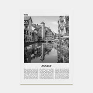 Annecy Travel B&W Poster