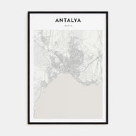 Antalya Map Portrait Poster