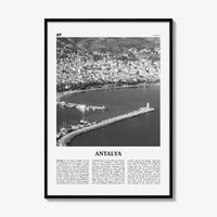 Antalya Print Black and White, Antalya Wall Art, Antalya Poster, Antalya Photo, Antalya Wall Décor, Turkey, Anatolia, Türkiye, Turkish
