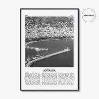 Antalya Print Black and White, Antalya Wall Art, Antalya Poster, Antalya Photo, Antalya Wall Décor, Turkey, Anatolia, Türkiye, Turkish