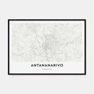 Antananarivo Map Landscape Poster