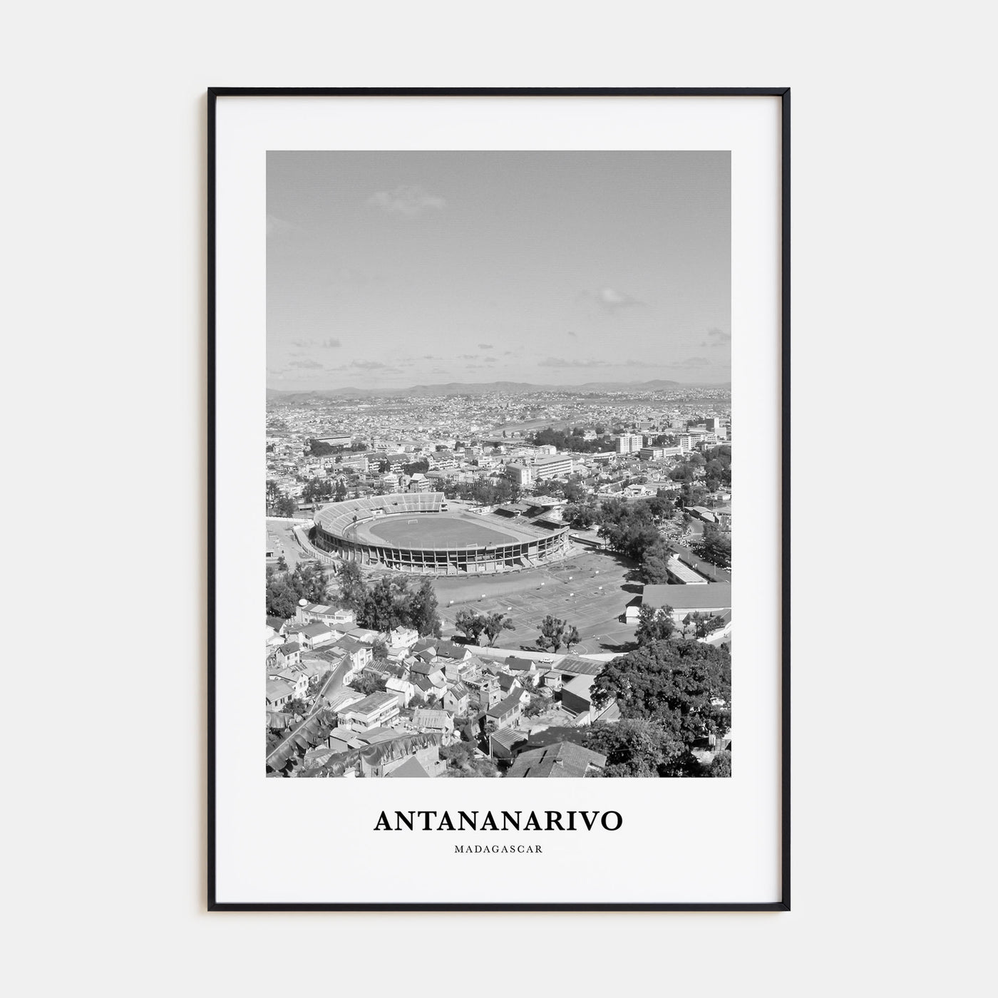 Antananarivo Portrait B&W Poster