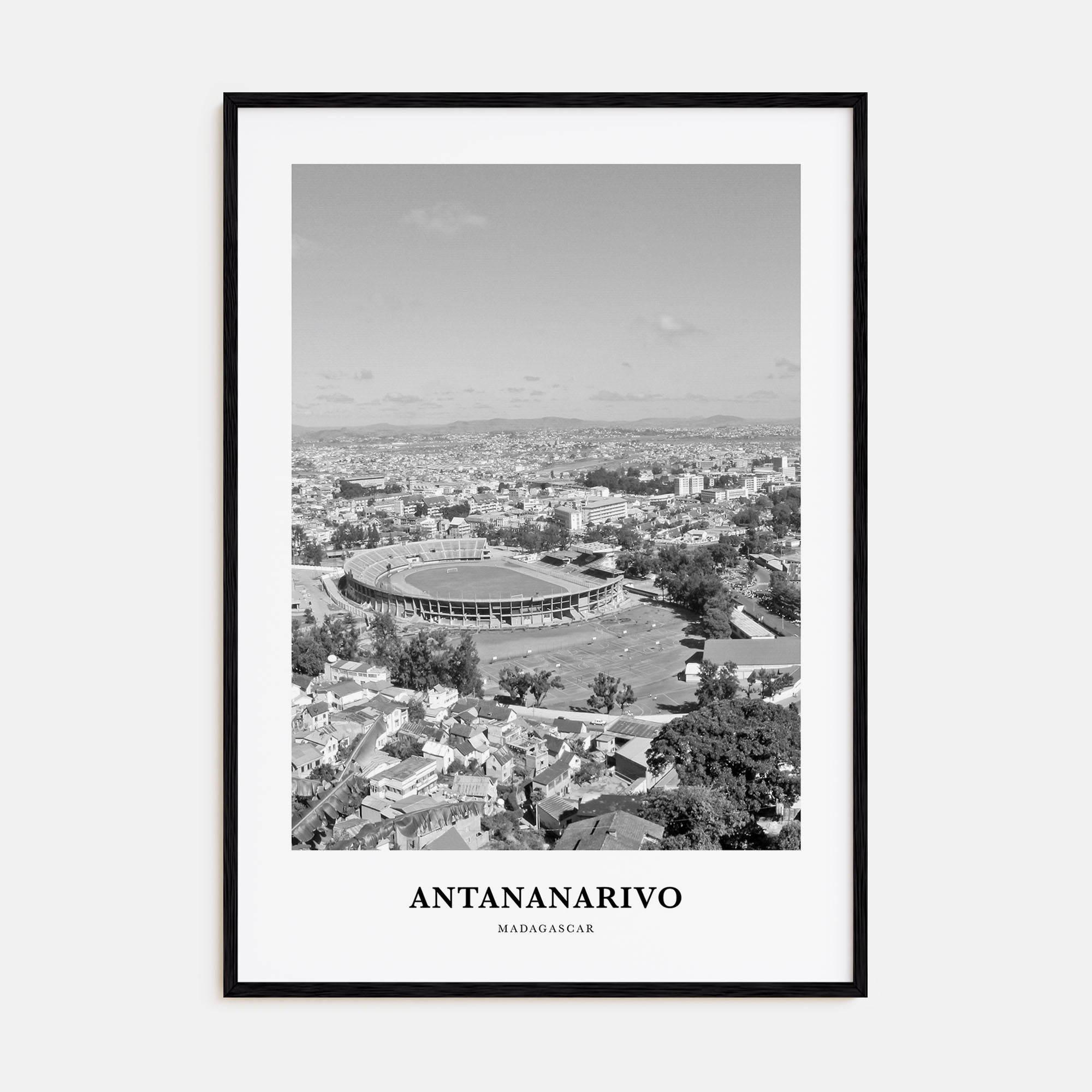Antananarivo Portrait B&W Poster