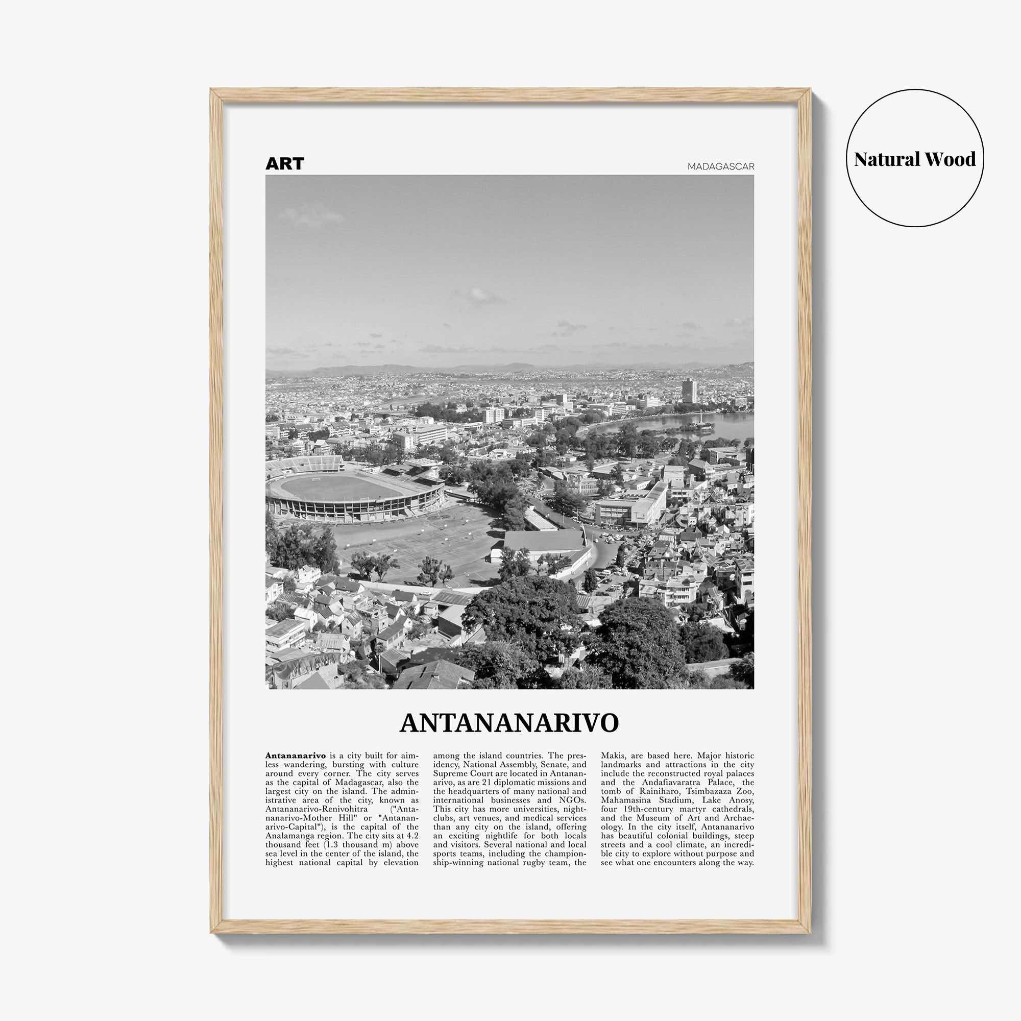 Antananarivo Print Black and White, Antananarivo Wall Art, Antananarivo Poster, Antananarivo Photo, Madagascar, Tana, Tananarive, Africa