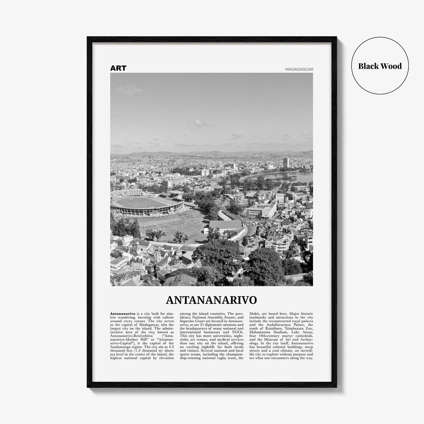 Antananarivo Print Black and White, Antananarivo Wall Art, Antananarivo Poster, Antananarivo Photo, Madagascar, Tana, Tananarive, Africa