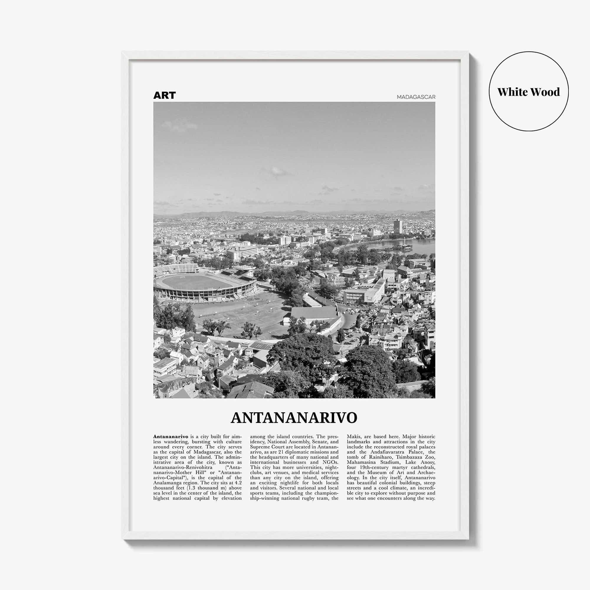 Antananarivo Print Black and White, Antananarivo Wall Art, Antananarivo Poster, Antananarivo Photo, Madagascar, Tana, Tananarive, Africa