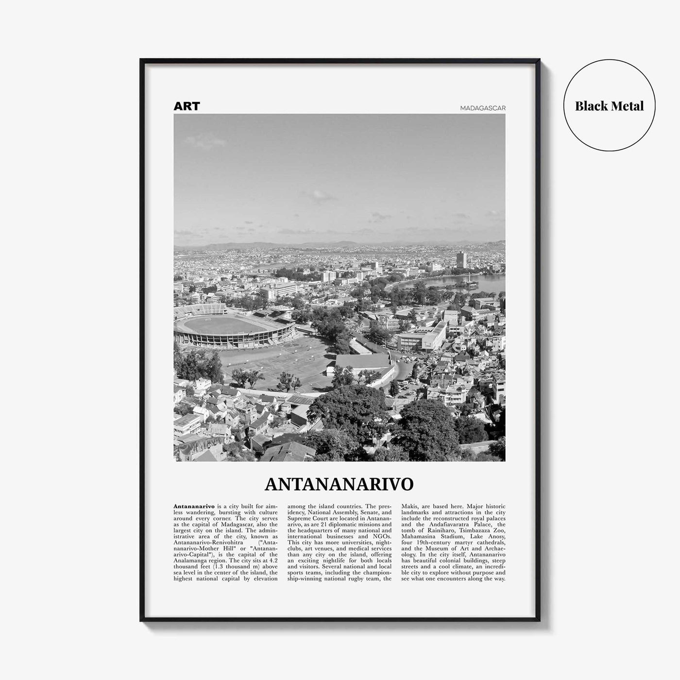 Antananarivo Print Black and White, Antananarivo Wall Art, Antananarivo Poster, Antananarivo Photo, Madagascar, Tana, Tananarive, Africa