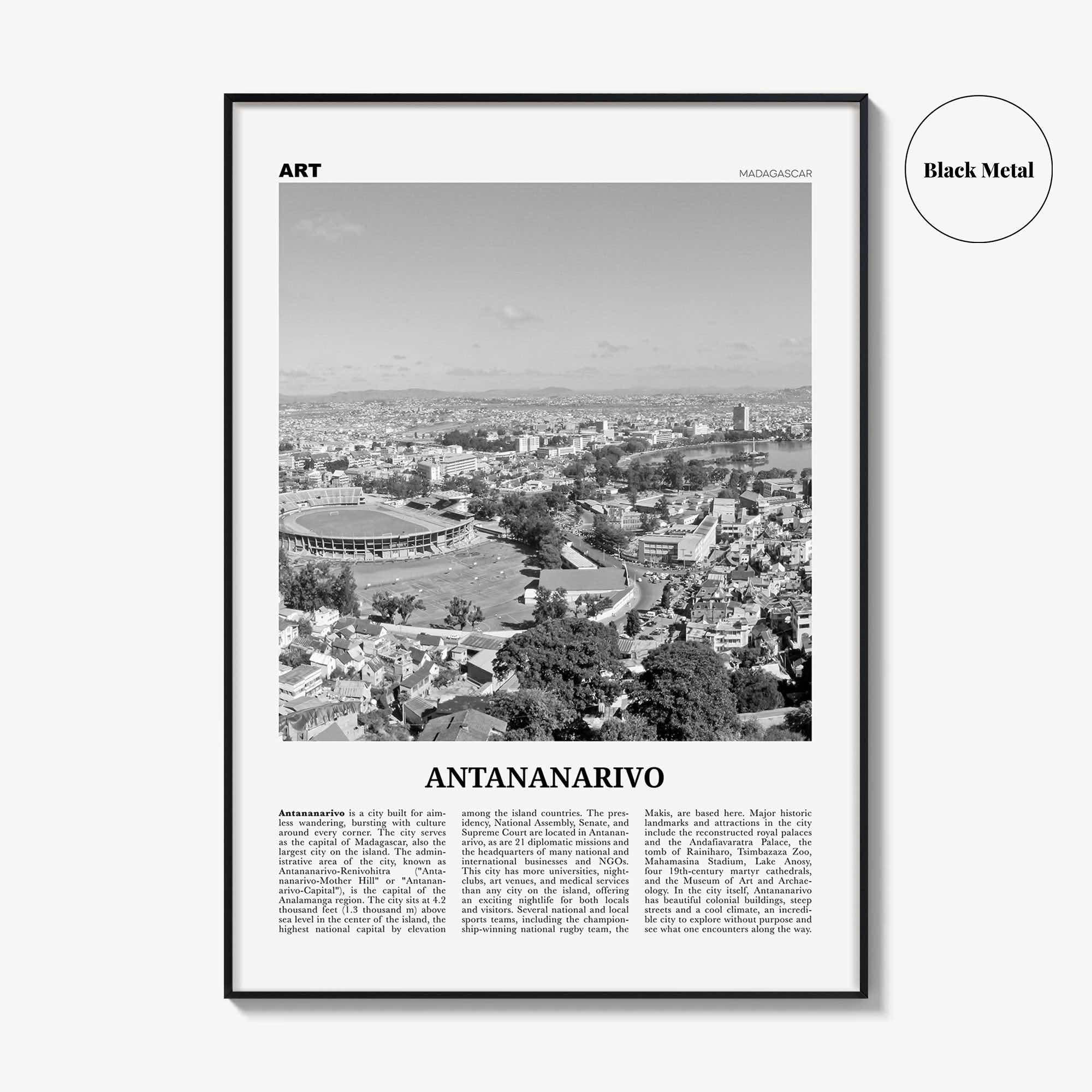 Antananarivo Print Black and White, Antananarivo Wall Art, Antananarivo Poster, Antananarivo Photo, Madagascar, Tana, Tananarive, Africa