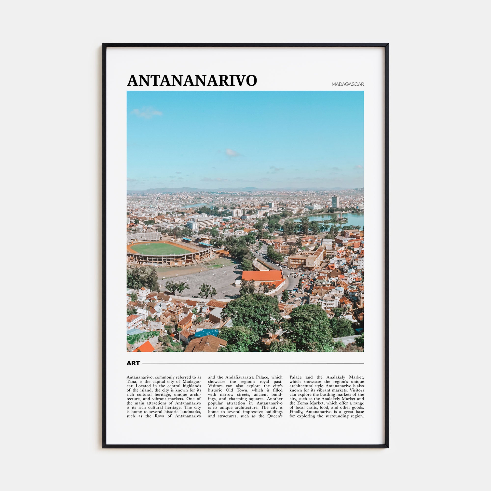 Antananarivo Travel Color Poster
