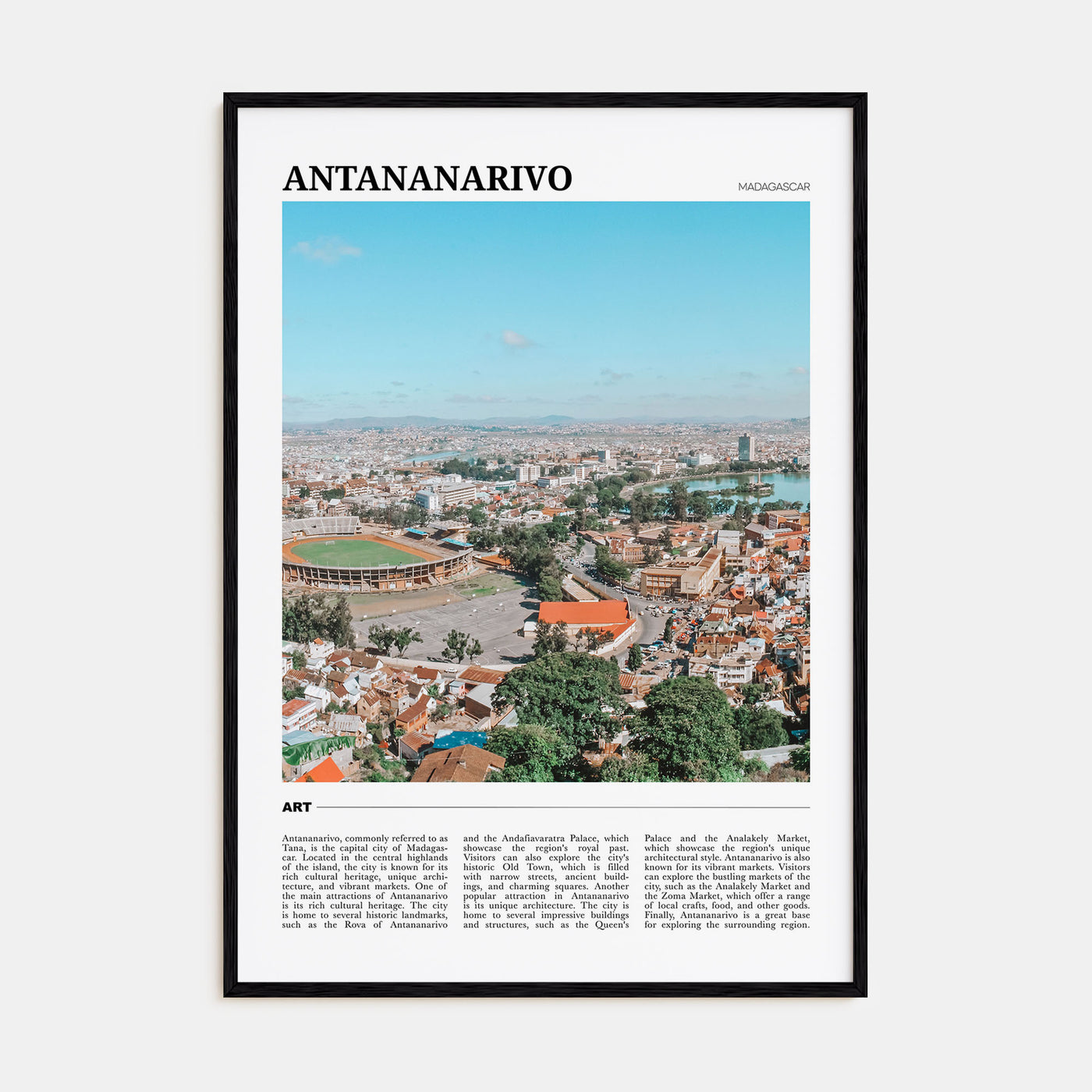 Antananarivo Travel Color Poster