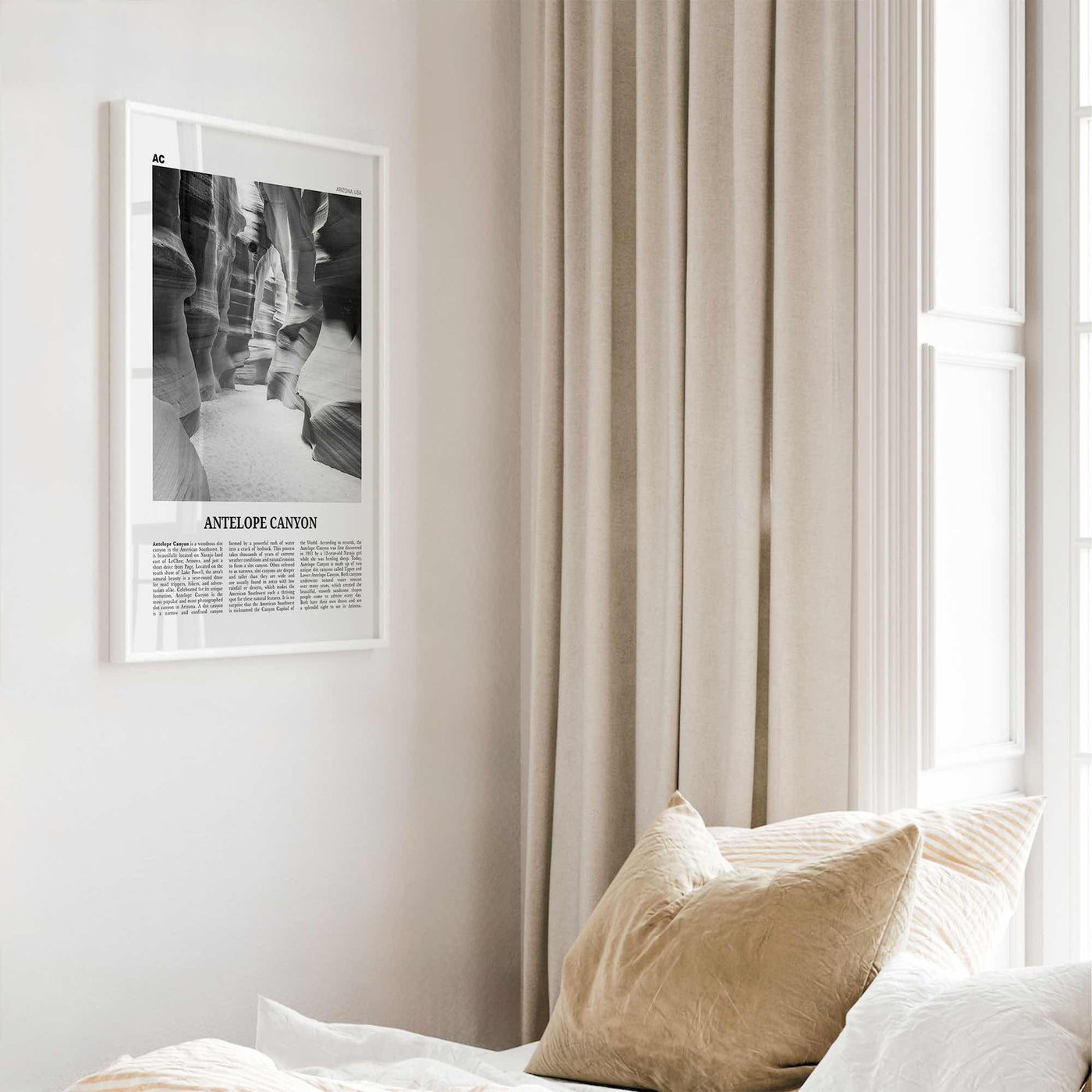 Antelope Canyon Print Black and White, Antelope Canyon Art, Antelope Canyon Poster, Antelope Canyon Photo, Wall Décor, Antelope Canyon Map