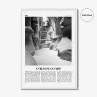 Antelope Canyon Print Black and White, Antelope Canyon Art, Antelope Canyon Poster, Antelope Canyon Photo, Wall Décor, Antelope Canyon Map