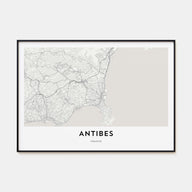 Antibes Map Landscape Poster