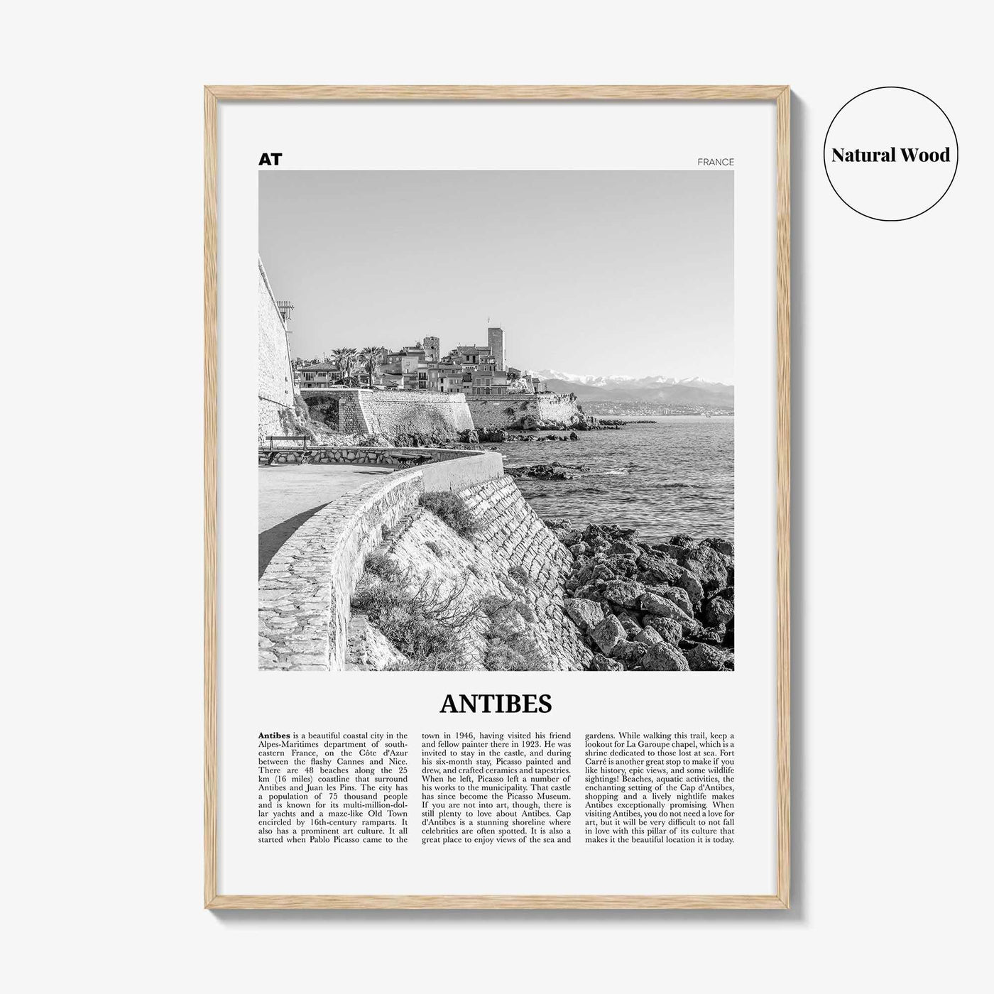 Antibes Print Black and White, Antibes Wall Art, Antibes Poster, Antibes Photo, Antibes Wall Décor, France, Antíbol, Alpes-Côte d'Azur,
