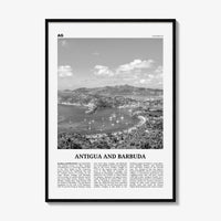 Antigua and Barbuda Print Black and White, Antigua and Barbuda Wall Art, Antigua and Barbuda Poster, St John's, Caribbean
