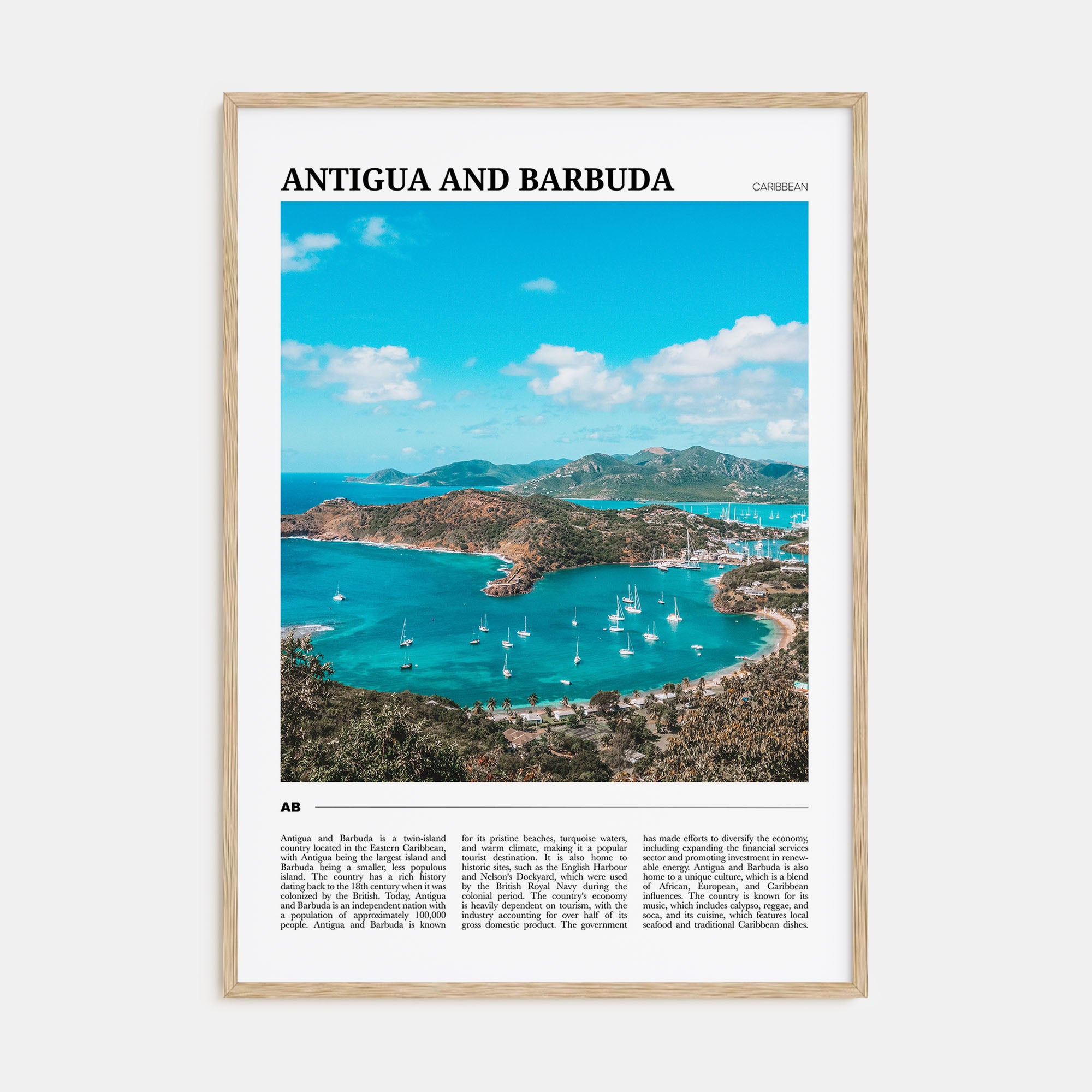 Antigua and Barbuda Travel Color Poster