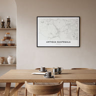 Antigua Guatemala Map Landscape Poster