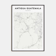 Antigua Guatemala Map Portrait Poster