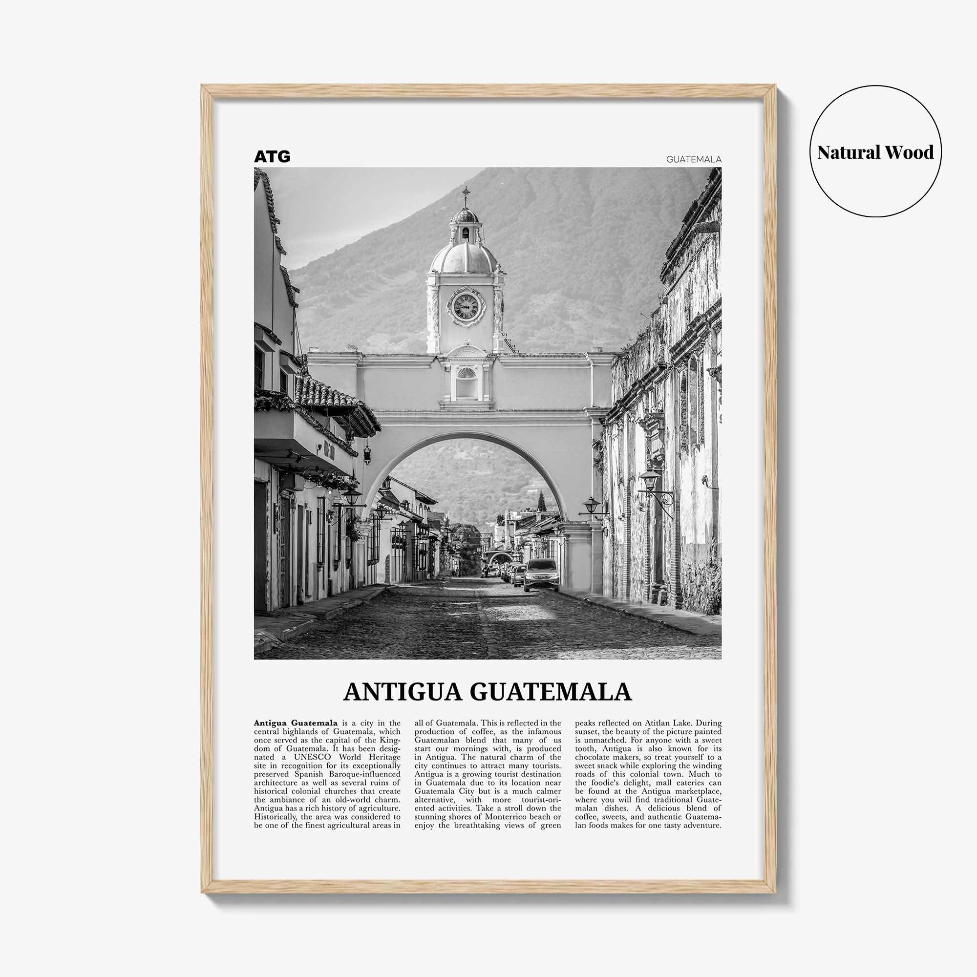 Antigua Guatemala Print Black and White, Antigua Guatemala Wall Art, Antigua Guatemala Poster, Antigua Guatemala Photo, Antigua Wall Décor