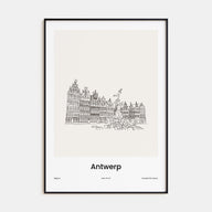 Antwerp Drawn Poster
