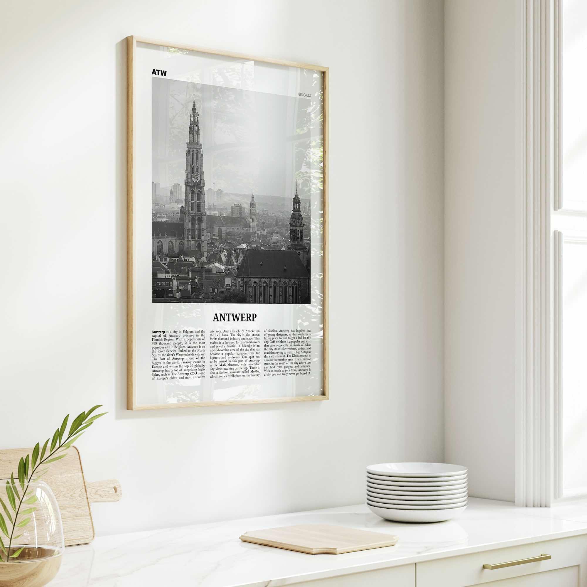 Antwerp Print Black and White, Antwerp Wall Art, Antwerp Poster, Antwerp Photo, Antwerp Wall Décor, Belgium, Antwerpen, Anvers