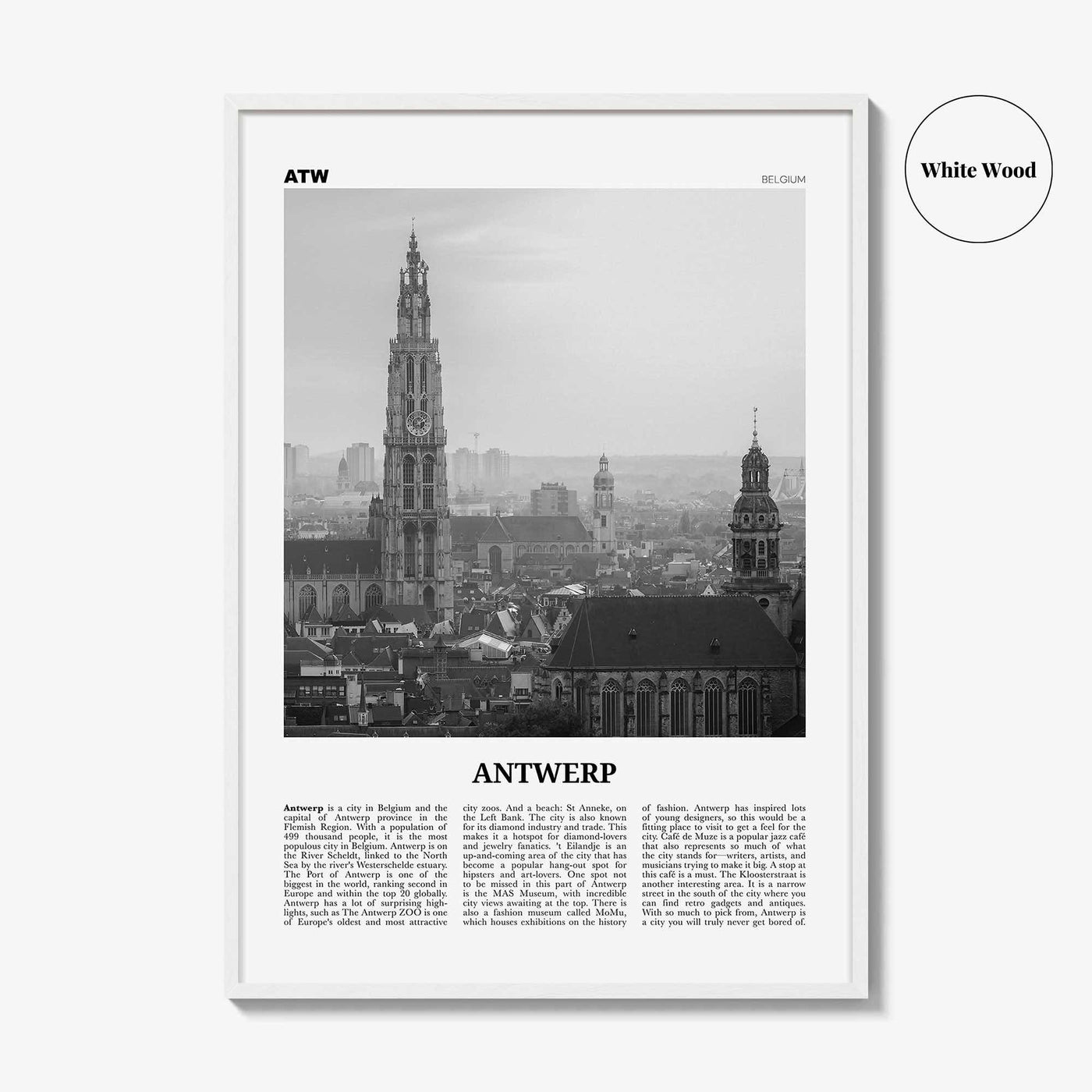 Antwerp Print Black and White, Antwerp Wall Art, Antwerp Poster, Antwerp Photo, Antwerp Wall Décor, Belgium, Antwerpen, Anvers