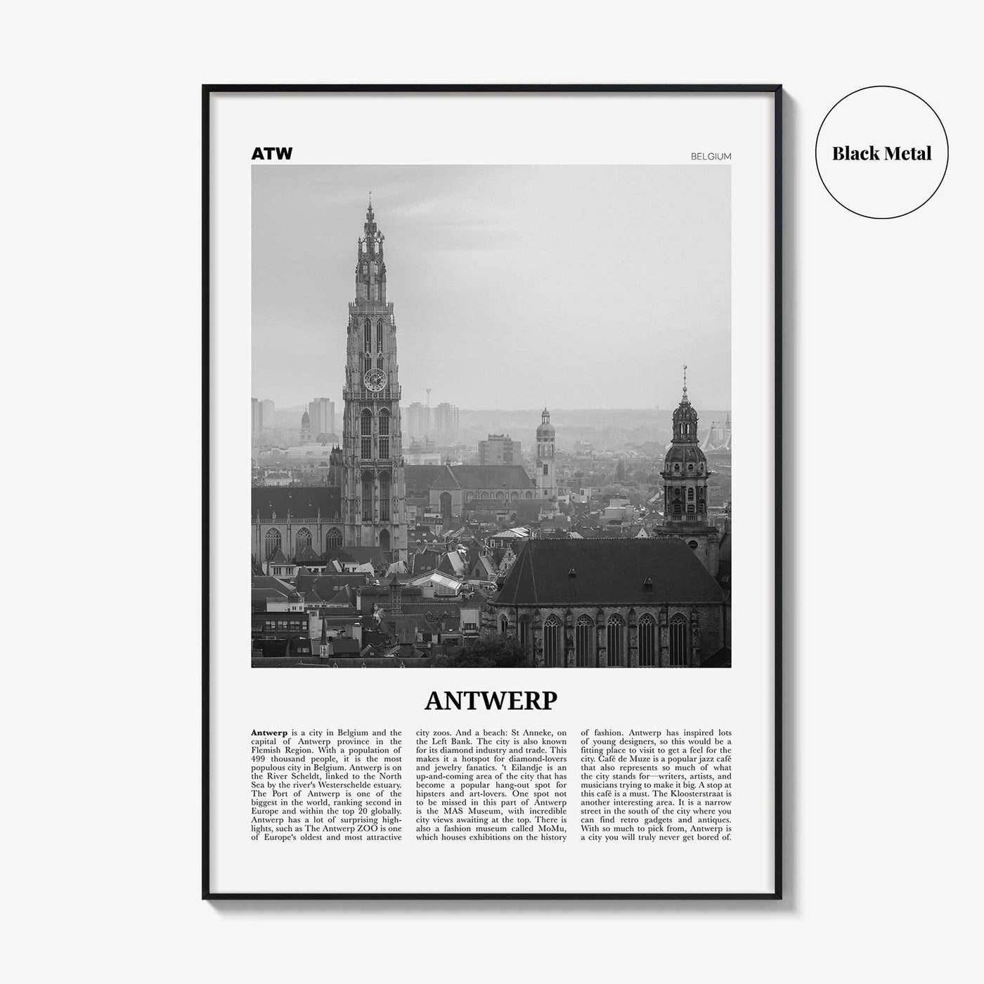 Antwerp Print Black and White, Antwerp Wall Art, Antwerp Poster, Antwerp Photo, Antwerp Wall Décor, Belgium, Antwerpen, Anvers