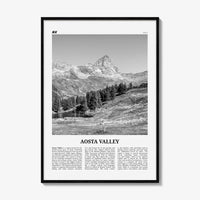 Aosta Valley Print Black and White, Aosta Valley Wall Art, Aosta Valley Poster, Aosta Valley Photo, Aosta Valley Décor, Aosta Valley Map