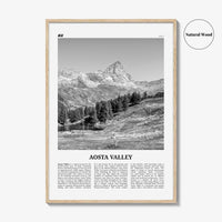 Aosta Valley Print Black and White, Aosta Valley Wall Art, Aosta Valley Poster, Aosta Valley Photo, Aosta Valley Décor, Aosta Valley Map