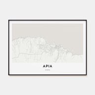 Apia Map Landscape Poster