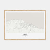 Apia Map Landscape Poster