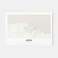 Apia Map Landscape Poster