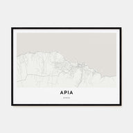 Apia Map Landscape Poster