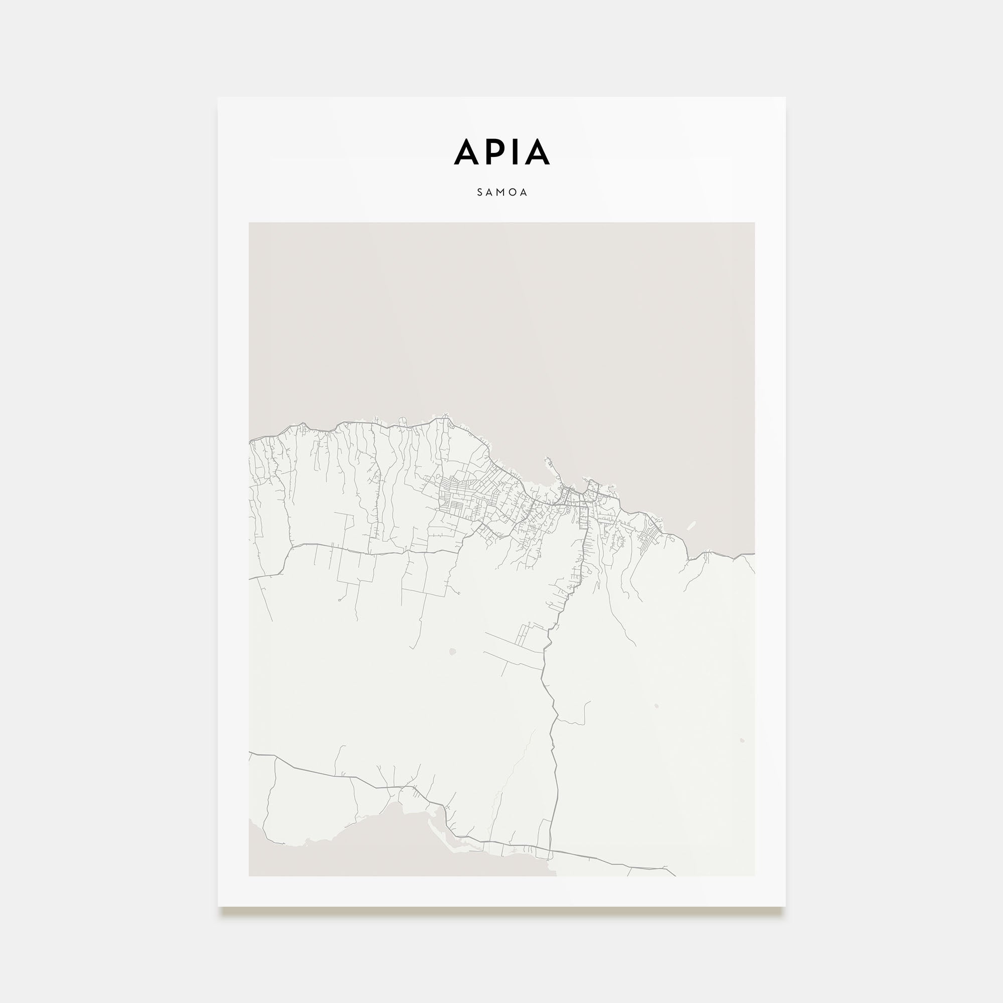 Apia Map Portrait Poster