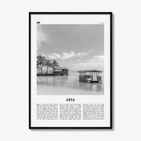 Apia Print Black and White, Apia Wall Art, Apia Poster, Apia Photo, Apia Wall Décor, Apia Map, Samoa