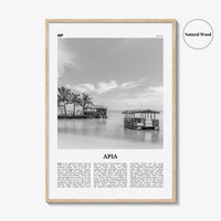 Apia Print Black and White, Apia Wall Art, Apia Poster, Apia Photo, Apia Wall Décor, Apia Map, Samoa