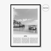 Apia Print Black and White, Apia Wall Art, Apia Poster, Apia Photo, Apia Wall Décor, Apia Map, Samoa